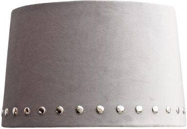 Sizland Dezign Lampenkap Bristol Velvet Grijs & Zilveren studs Groot