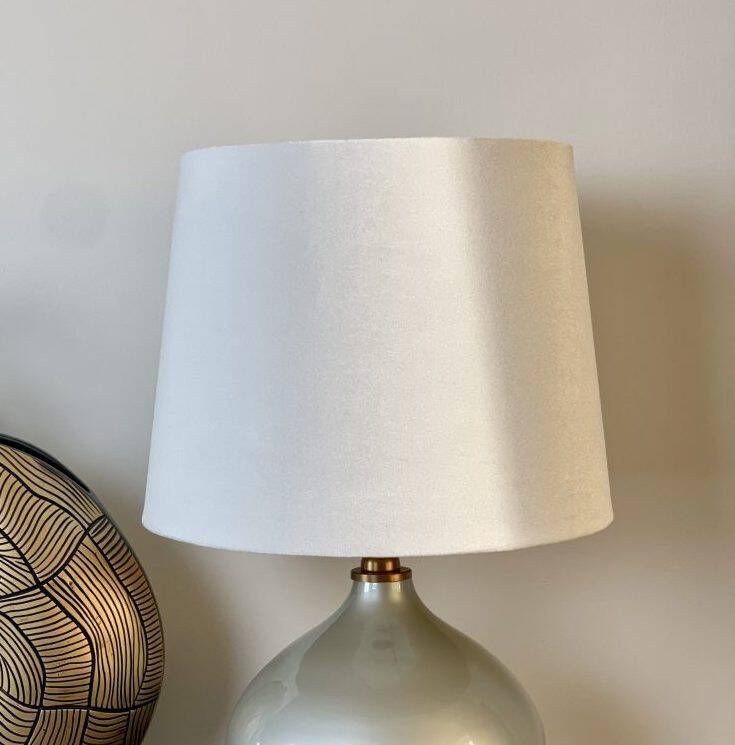 Sizland Dezign Lampenkap White Glass Velvet Wit