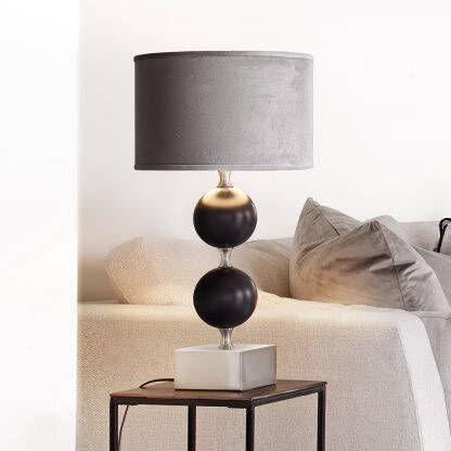 Sizland Dezign Lampenvoet Dekota Silver Zwart & Zilver Polystone