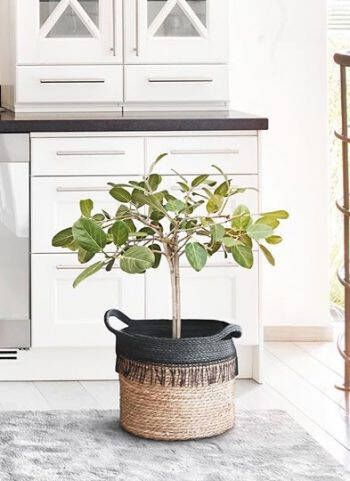 Sizland Dezign Mand Boho Touw Beige & Zwart Groot