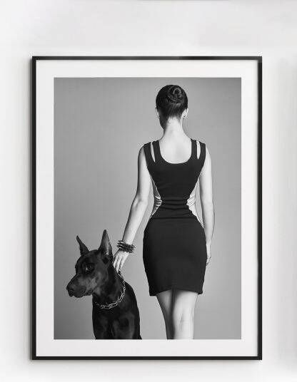 Sizland Dezign Poster Michelle Gedrukt papier Zwart & Wit 30×40 cm