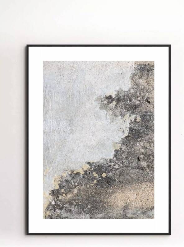 Sizland Dezign Poster Moss Stone No. 1 Papier Beige Bruin & Wit Klein