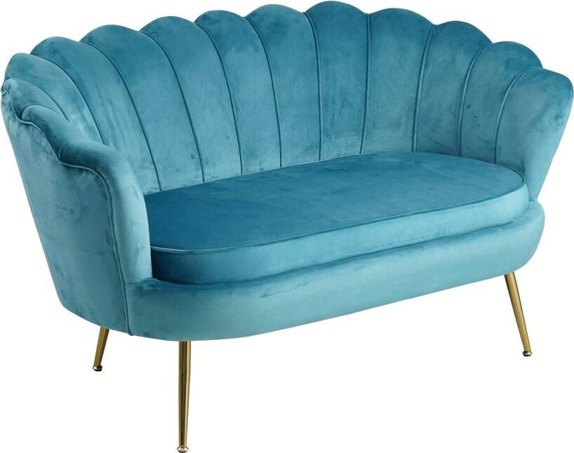 Artistiq Living Artistiq Bank Libby Velvet 136cm Blauw