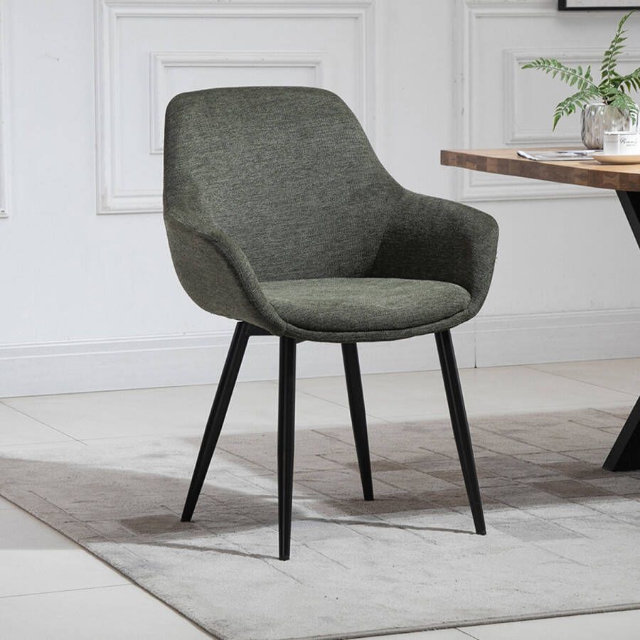 SalesFever Stoel met armleuningen Comfortabele eetkamerstoel om te relaxen (set 2 stuks)