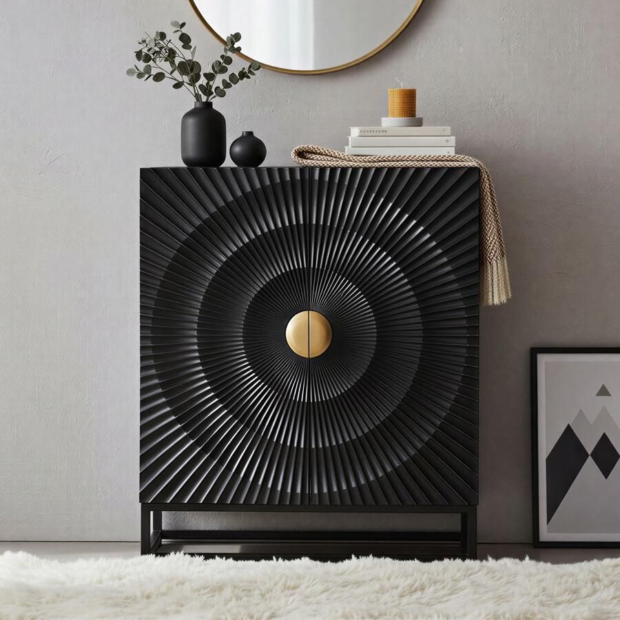 Artistiq Living Artistiq Dressoir Shantae Mangohout 75cm Zwart