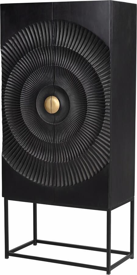 Artistiq Living Artistiq Opbergkast Shantae Mangohout 160 x 75cm Zwart