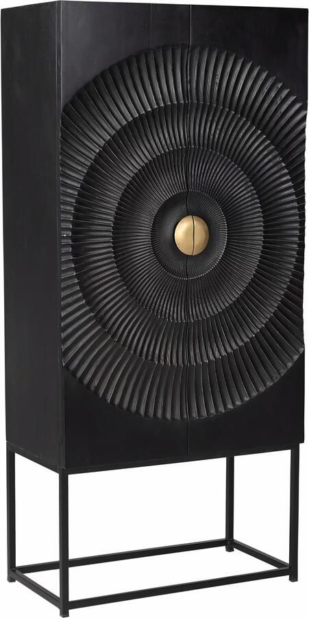 Artistiq Living Artistiq Opbergkast Shantae Mangohout 160 x 75cm Zwart