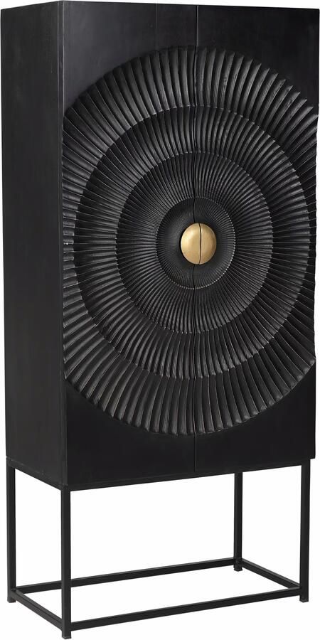 Artistiq Living Artistiq Opbergkast Shantae Mangohout 160 x 75cm Zwart