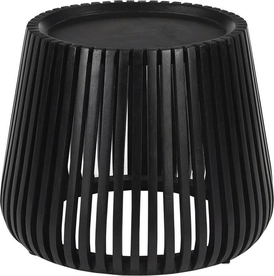 Artistiq Living Artistiq Ronde Bijzettafel Eriverto Mangohout 50cm Zwart