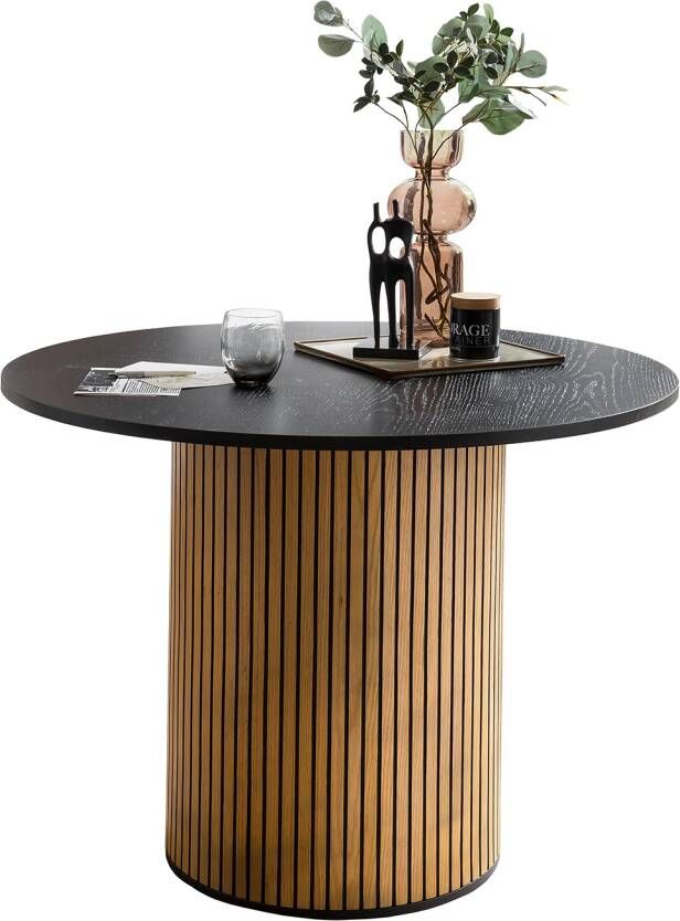 Artistiq Living Artistiq Ronde Eettafel Shoua Eiken 120cm Bruin