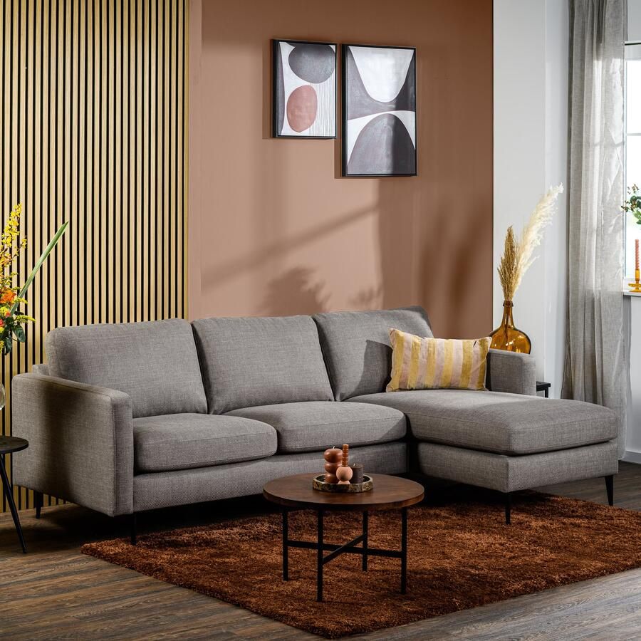 BASE 3-zits Loungebank Shawneen Links Rechts Taupe