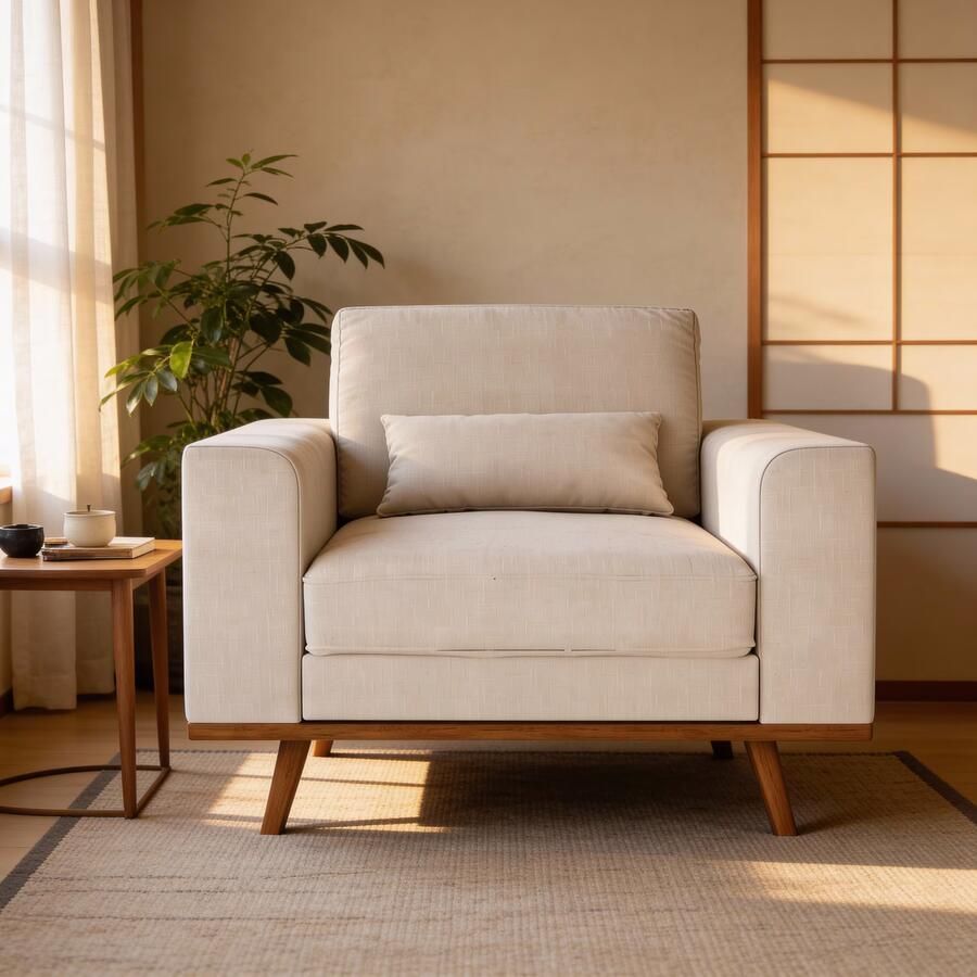 BASE Fauteuil Kirstan Grande stof Beige