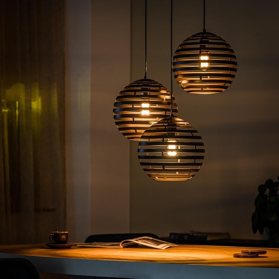 BASE Hanglamp Lando 3-lamps Zwart