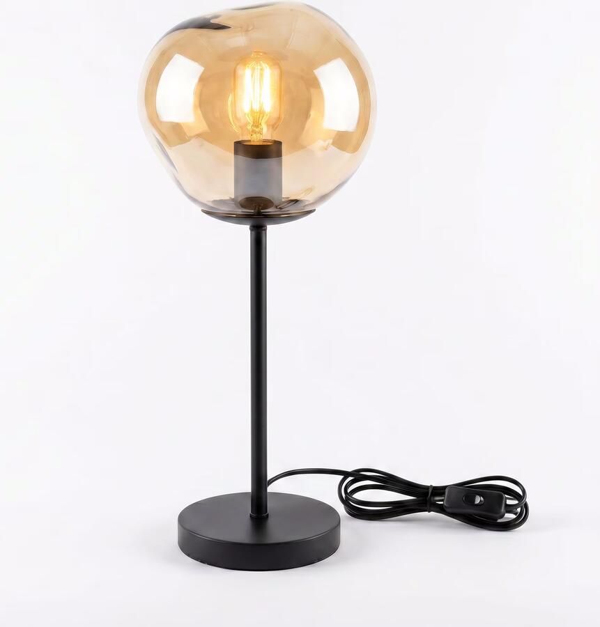 BASE Tafellamp Kasim 1-lamps Glas Amber