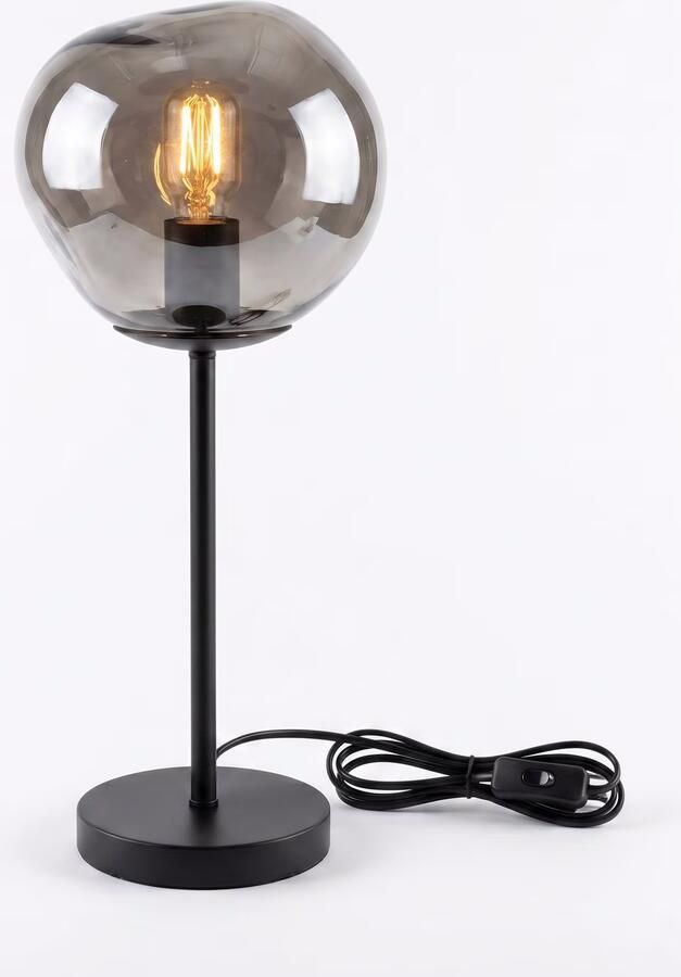 BASE Tafellamp Kasim 1-lamps Glas Smoke
