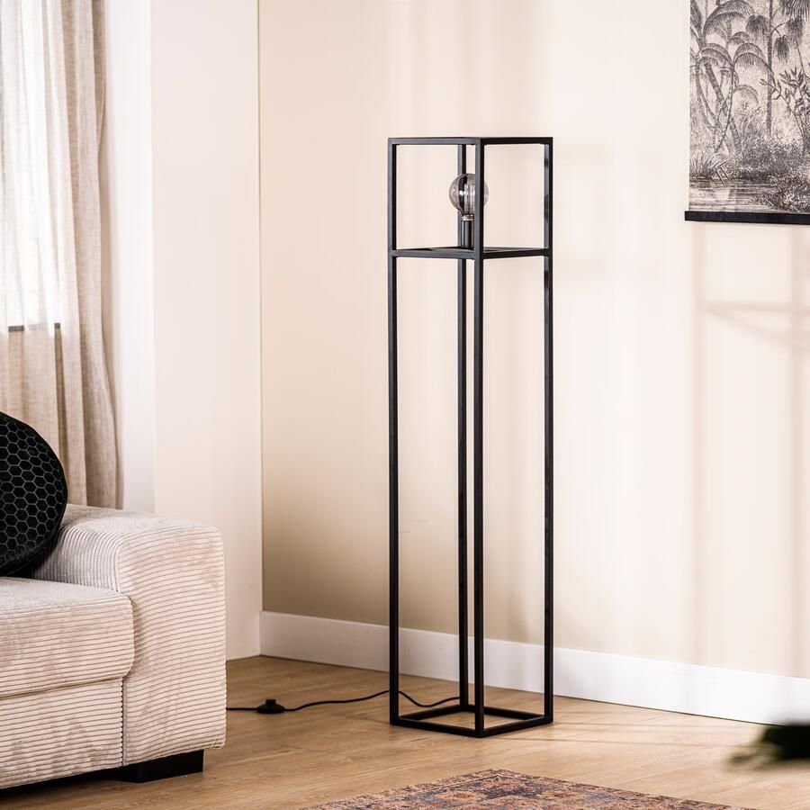 BASE Vloerlamp Justyne 1-lamps Zwart