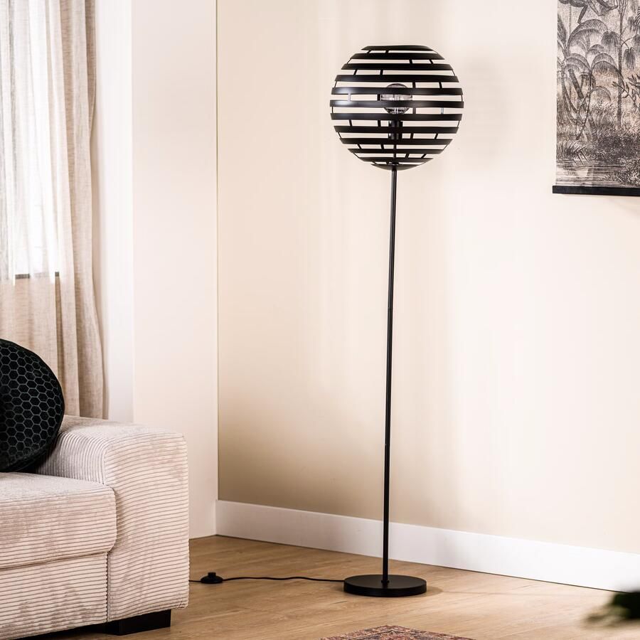 BASE Vloerlamp Kenetra Ø40cm Zwart