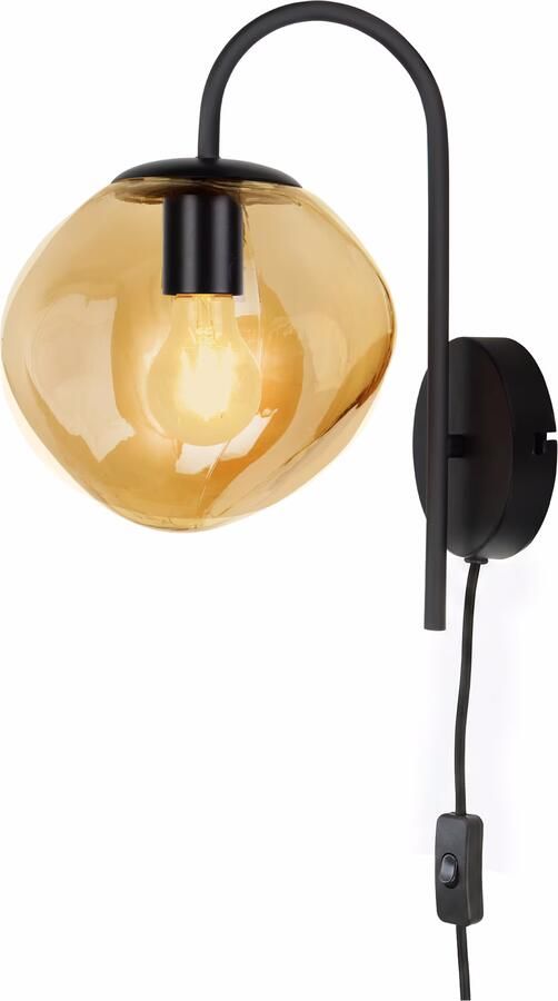 BASE Wandlamp Kasim 1-lamps Glas Amber