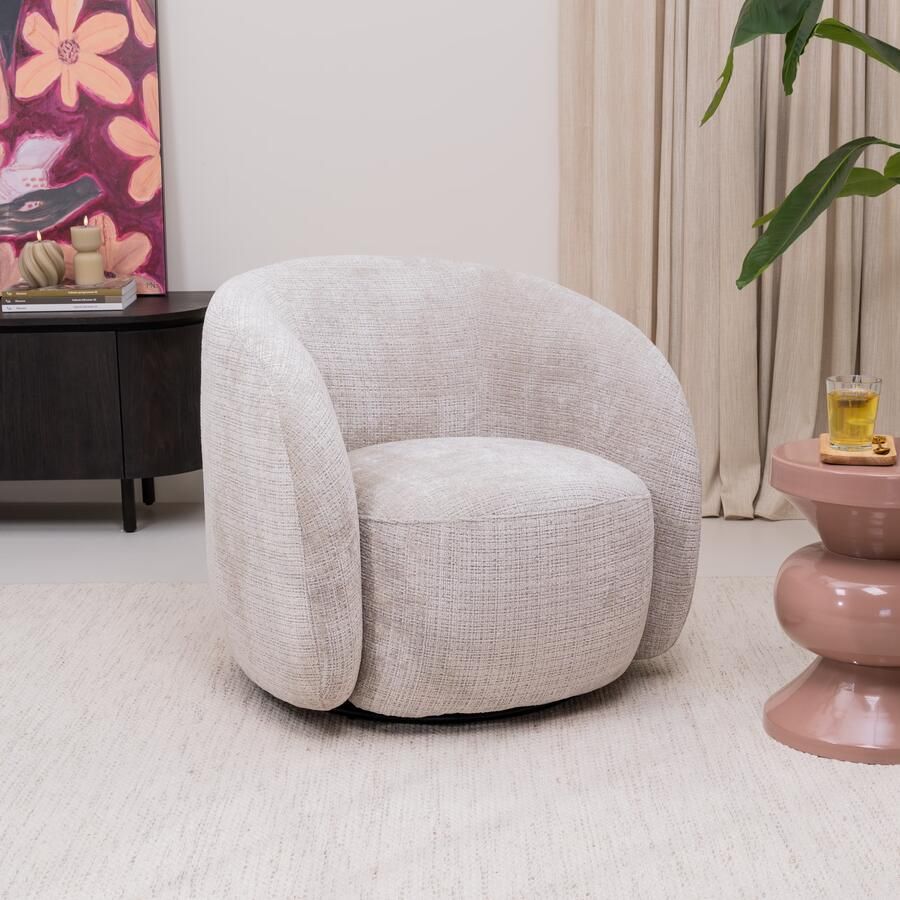 Sohome Draaifauteuil Zayn Chenille Beige