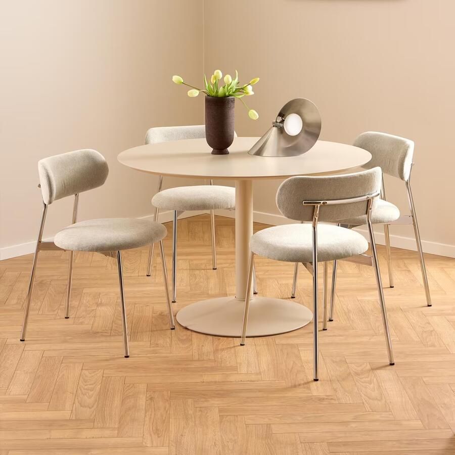 Bendt Ronde Eettafel Ibiza 110cm Beige