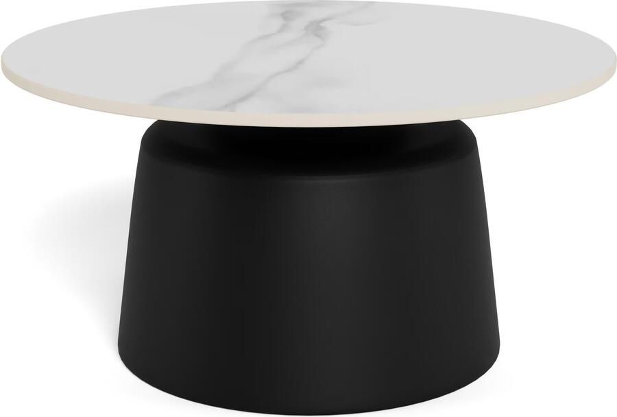 Sohome Ronde Salontafel Noelle Keramiek 70cm Wit Zwart