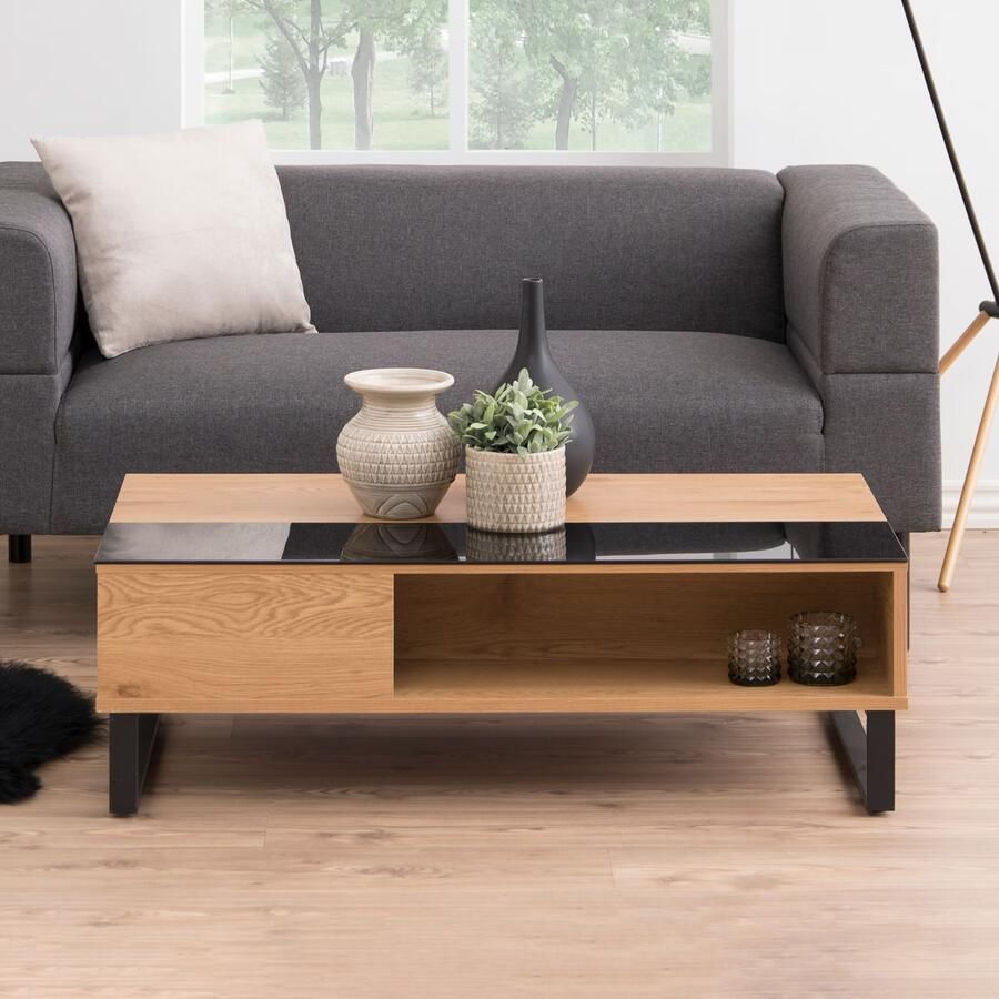 Scandes Salontafel Linna bruin 35x60x110 cm Leen Bakker - Foto 3