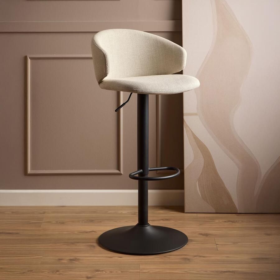 Bendt Verstelbare Barkruk Larue Beige (zithoogte 61-82cm)