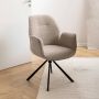 Giga Living Eetkamerstoel met Armleuning Bouclé Beige 61x58 5x91cm Eetkamerstoel Marouan - Thumbnail 3