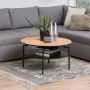 Bendt Ronde Salontafel 'Bjørn' Eiken zwart 80cm - Thumbnail 3