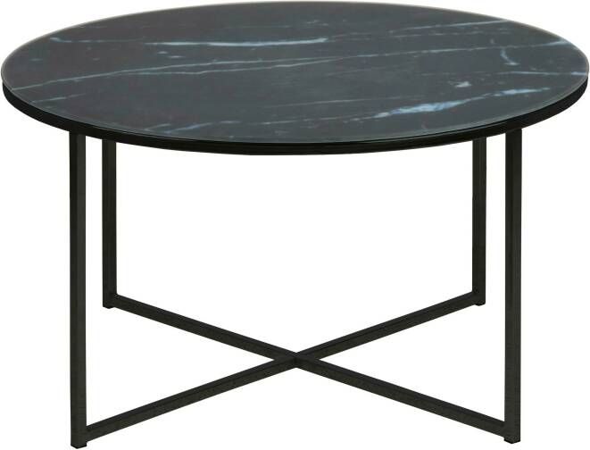 Scandes Salontafel Ostana zwart Ø80x45 cm Leen Bakker