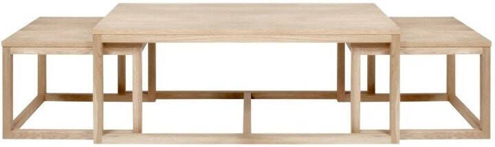 Leen Bakker Salontafel Hanestad licht eikenkleur (3 stuks)