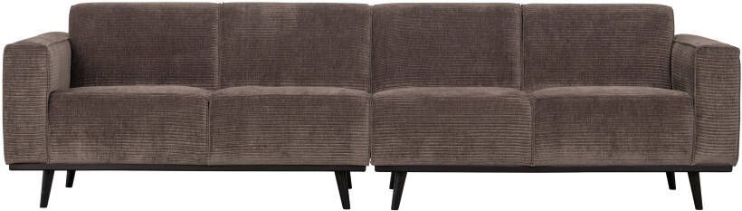 BePureHome STATEMENT 4 ZITS BANK 280 CM PLATTE BREDE RIB TAUPE