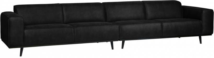 BePureHome Bank Statement 4-zits XL 372cm Suedine Zwart