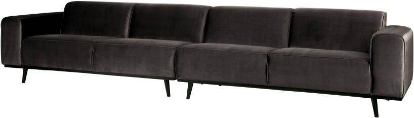 BePureHome | Statement Xl 4-zitsbank 372 Cm Fluweel Taupe | Zitmeubels woonkamer | 4-zitsbank