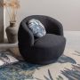 BePureHome Woolly Draaifauteuil Bouclé Antraciet 71x84x88 - Thumbnail 2