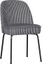 BePureHome Vogue Eetkamerstoelen Polyester Zwart|Grijs Set van 2 - Thumbnail 2
