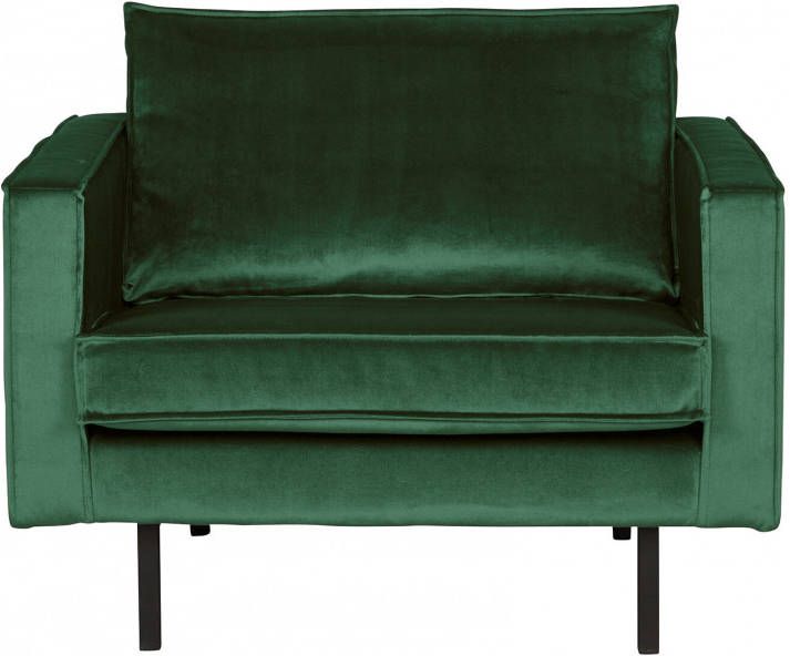 BePureHome Rodeo Fauteuil Velvet Green Forest 85x105x86