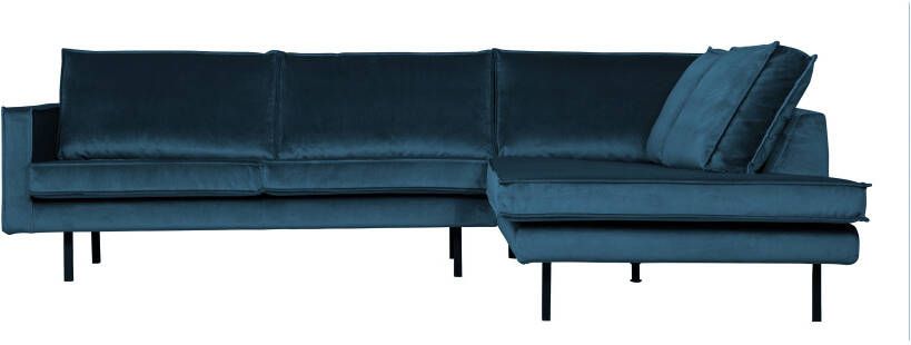 WOOOD Hoekbank Rodeo Rechts Velvet Blauw BePureHome