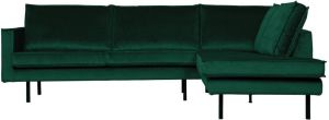 BePureHome Hoekbank 'Rodeo' Rechts Velvet kleur Green Forest
