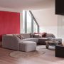 BePureHome U-Vorm Bank Sloping Polyester Grijs Melange - Thumbnail 2