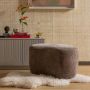 BePureHome Popular Organische Poef Polyester Taupe 46x73x49 - Thumbnail 2
