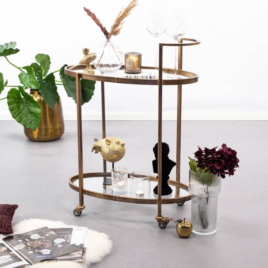 BePureHome Trolley Push Antique Brass Ovaal