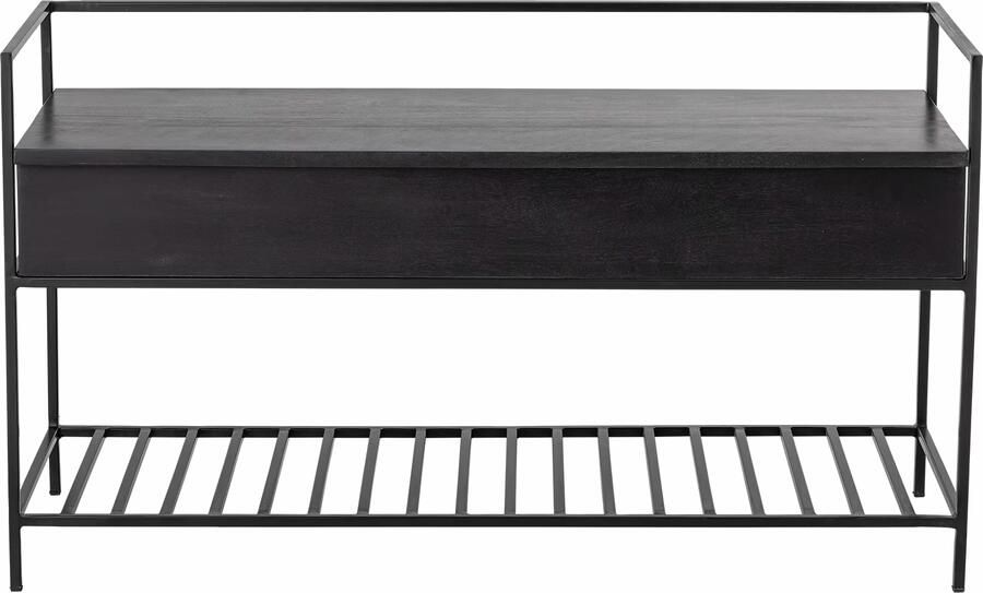 Bloomingville Bankje Abelone Met opbergruimte 102cm Zwart