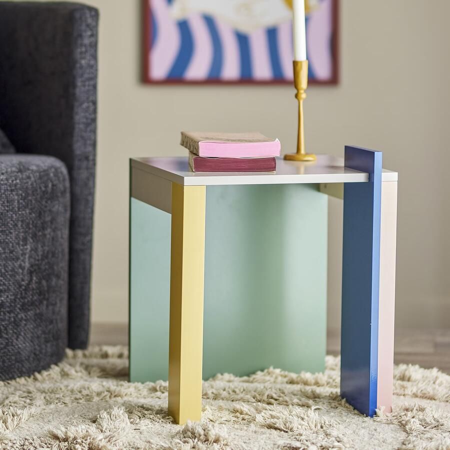 Bloomingville Bijzettafel Banjo 40cm Meerkleurig