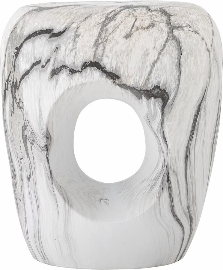 Bloomingville Bijzettafel Bard Marmerlook 39 x 31cm Naturel