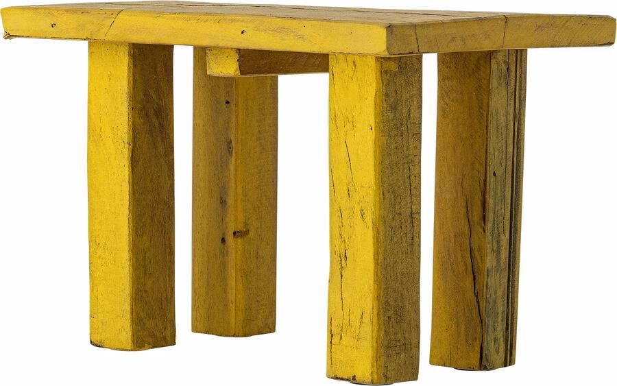 Bloomingville Bijzettafel Porir Gerecycled hout 30 x 18cm Geel