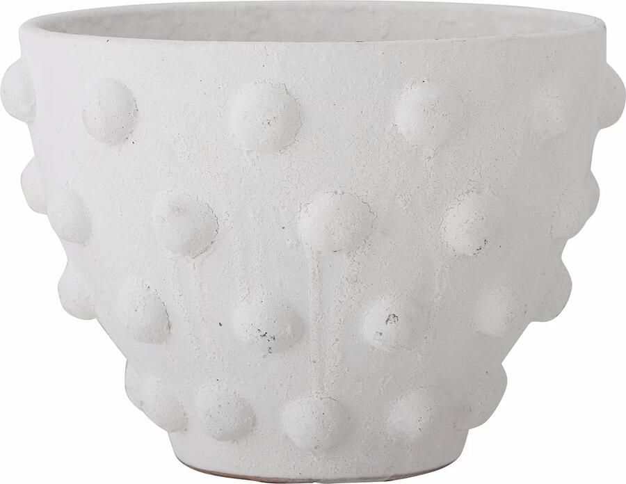 Bloomingville Rokiya Bloempot Wit Terracotta