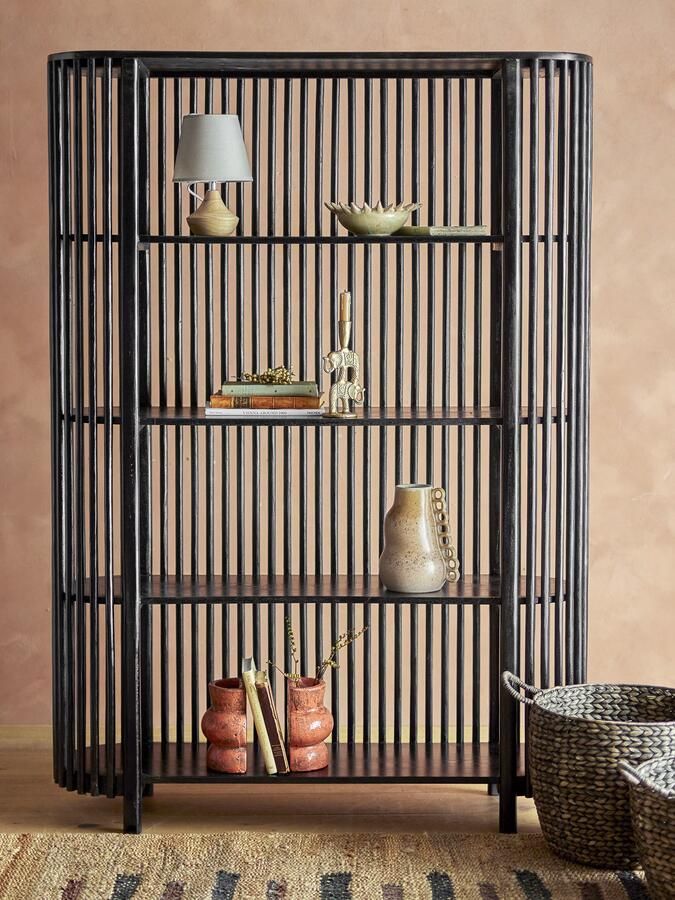 Bloomingville Boekenkast Sali Mangohout 172 x 121cm Zwart