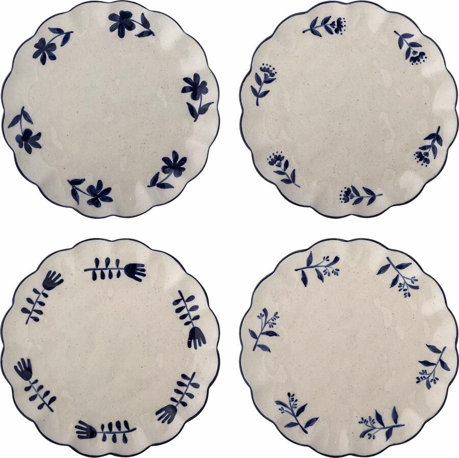 Bloomingville Bord Eimy Set van 4 stuks 20cm Blauw