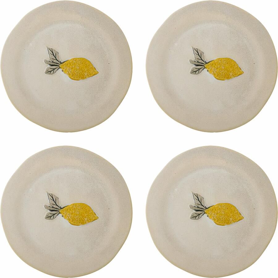 Bloomingville Bord Hadden Citroen Set van 4 stuks Geel